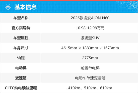 质选车：埃安AION N60将实用与智慧相结合
