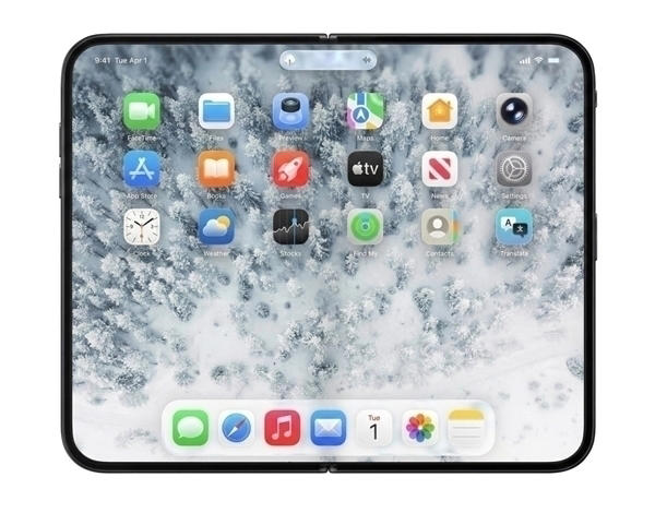苹果首款折叠屏手机！iPhone Fold/Ultra机模亮相：纯白配色