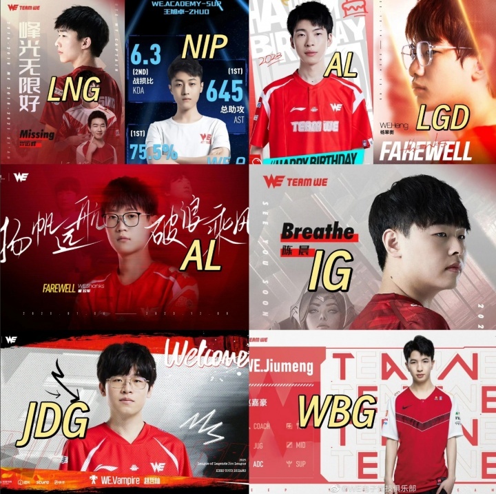 LPL人才基地! 14支战队超半数都拥有WE旧将，个个都是队伍核心