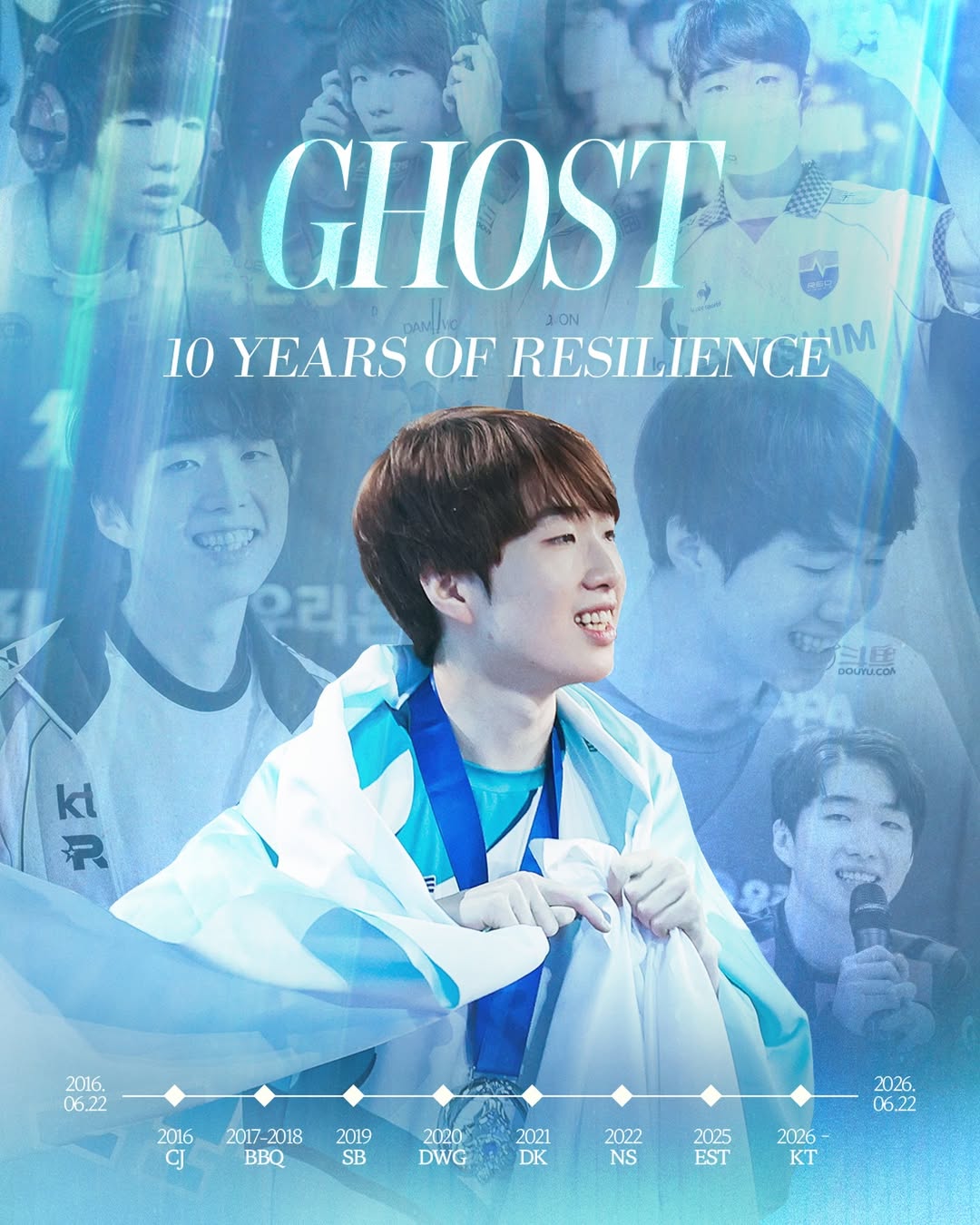 LCK庆祝Ghost出道10周年：毫不动摇地走在属于自己的道路上
