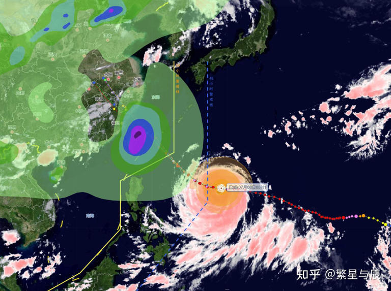 颱風「巴威」雲系直徑逾1500公里，超強級別持續4天恐引發大規模降雨