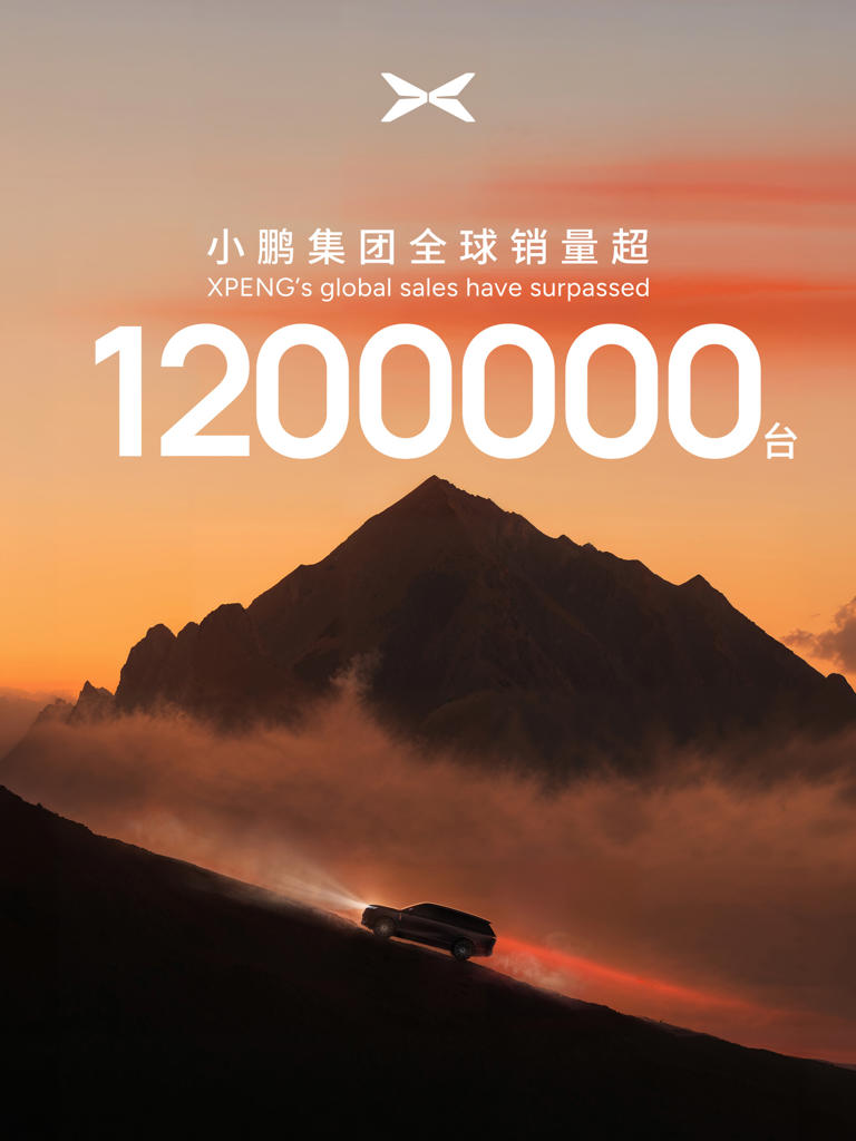 小鹏集团全球累计销量正式突破 120 万台