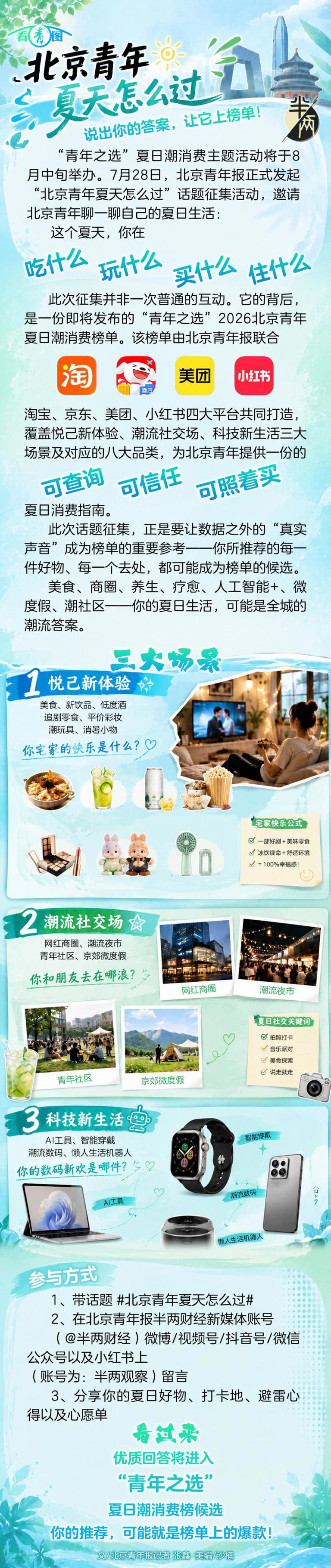 “北京青年夏天怎么过”，说出你的答案，让它上榜单!丨看青图