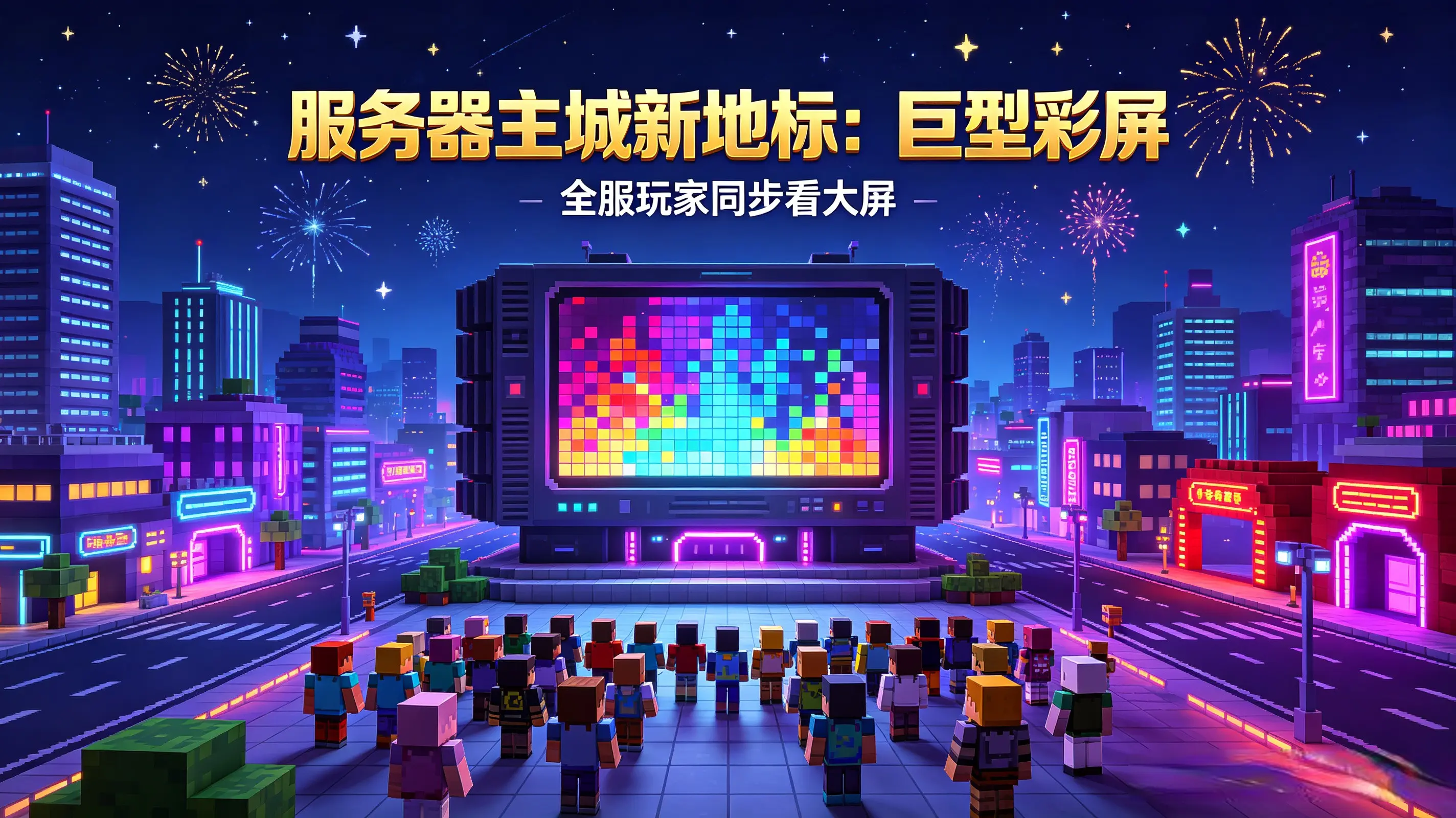 我的世界进入大彩电时代! 新版坐垫机制，原版造出彩色巨幕电视