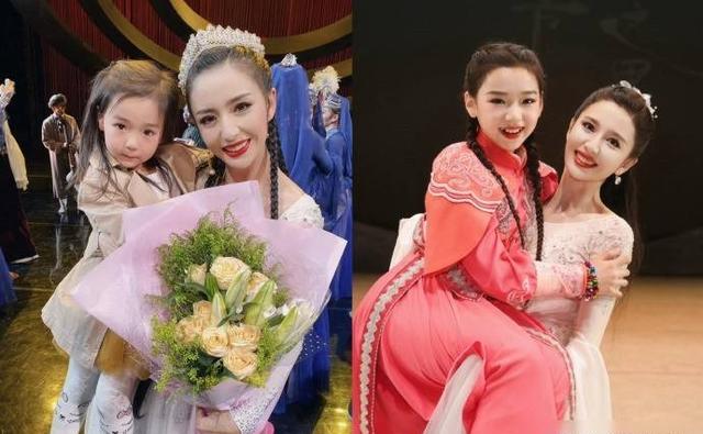 董璇连演三场舞剧，闺蜜女儿暖心陪伴，探班丈夫拆辫子藏温情