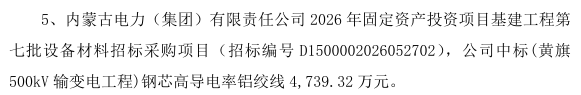 5.64亿元电网项目落地，球冠电缆订单储备进一步增厚