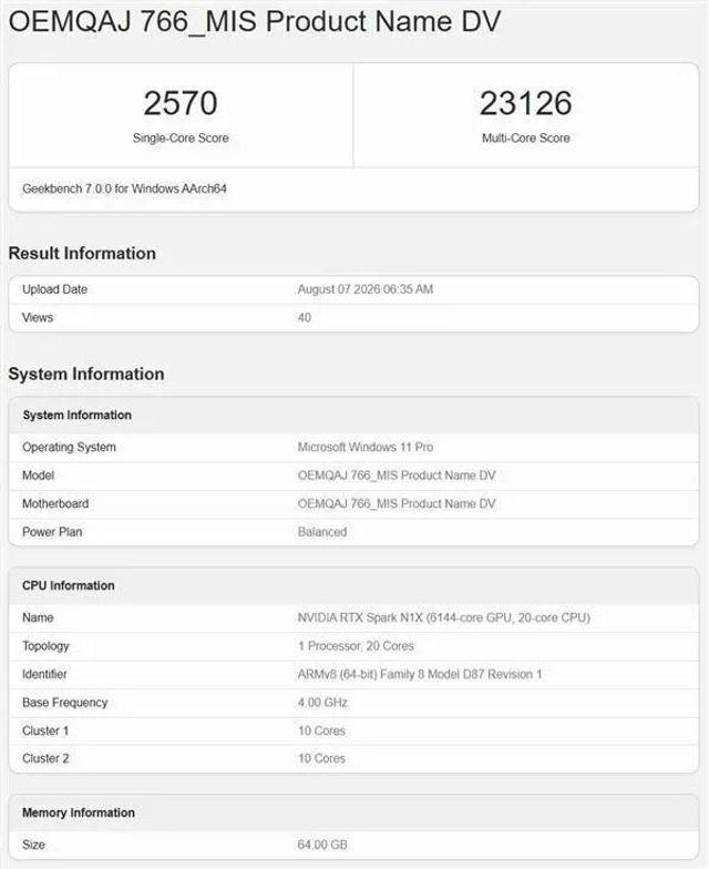 英伟达CPU跑分曝光：多核干翻Intel、AMD! Windows on ARM要逆天改命了