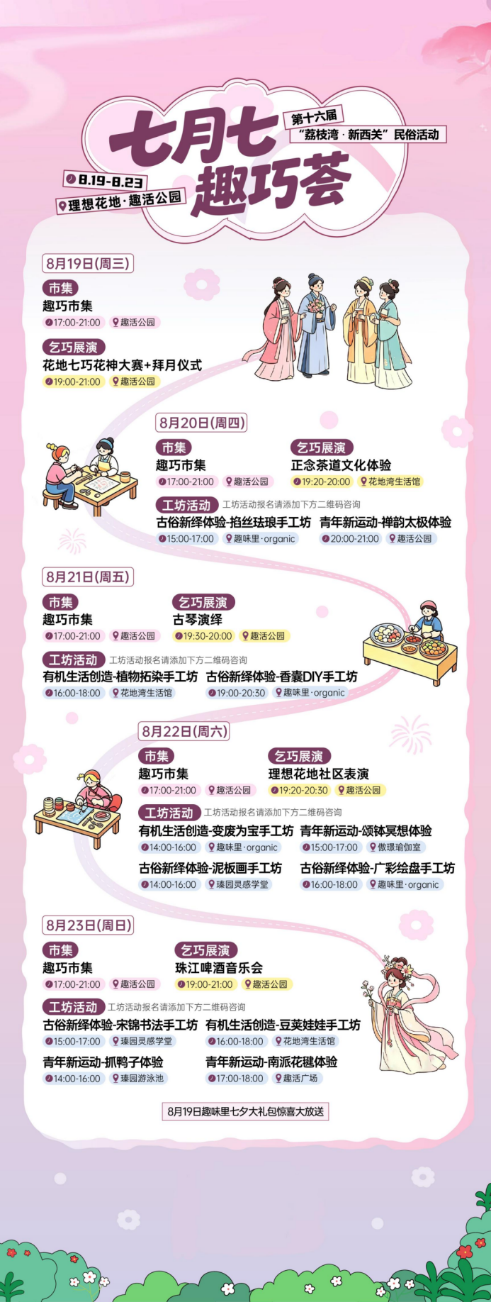 广州荔湾“七月七·趣巧荟”8月19日花地湾启幕，五大板块重现千年乞巧民俗
