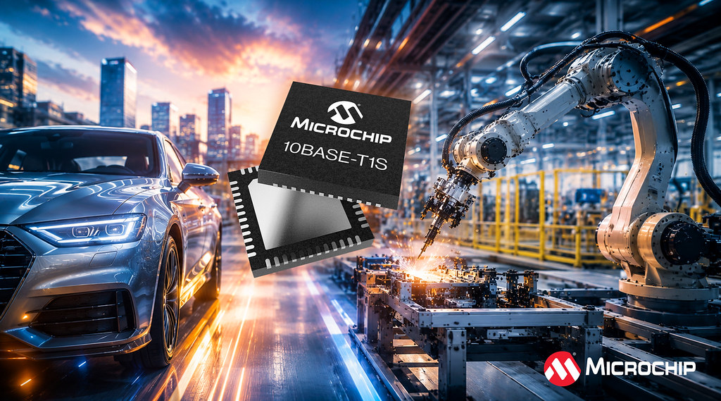 Microchip扩展单对以太网产品组合 推出支持可扩展边缘连接的新型10BASE-T1S器件