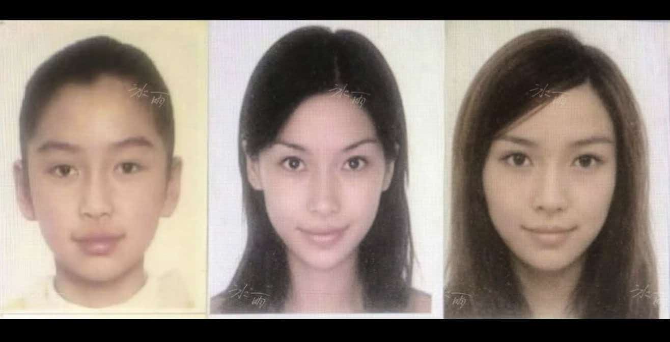 Angelababy早期证件照翻红，原生骨相扛住素颜考验，“从小美到大”实锤了