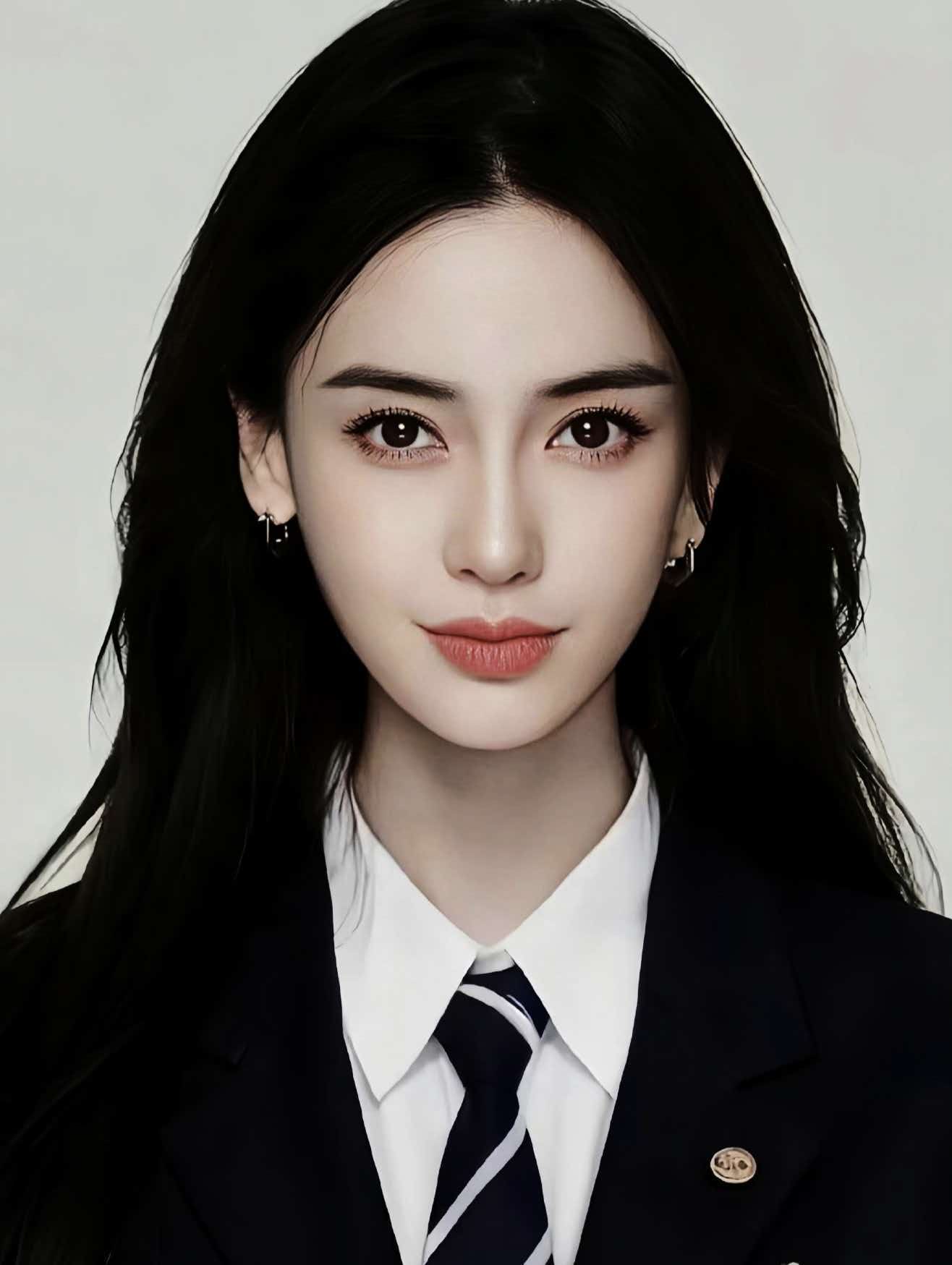 Angelababy早期证件照翻红，原生骨相扛住素颜考验，“从小美到大”实锤了