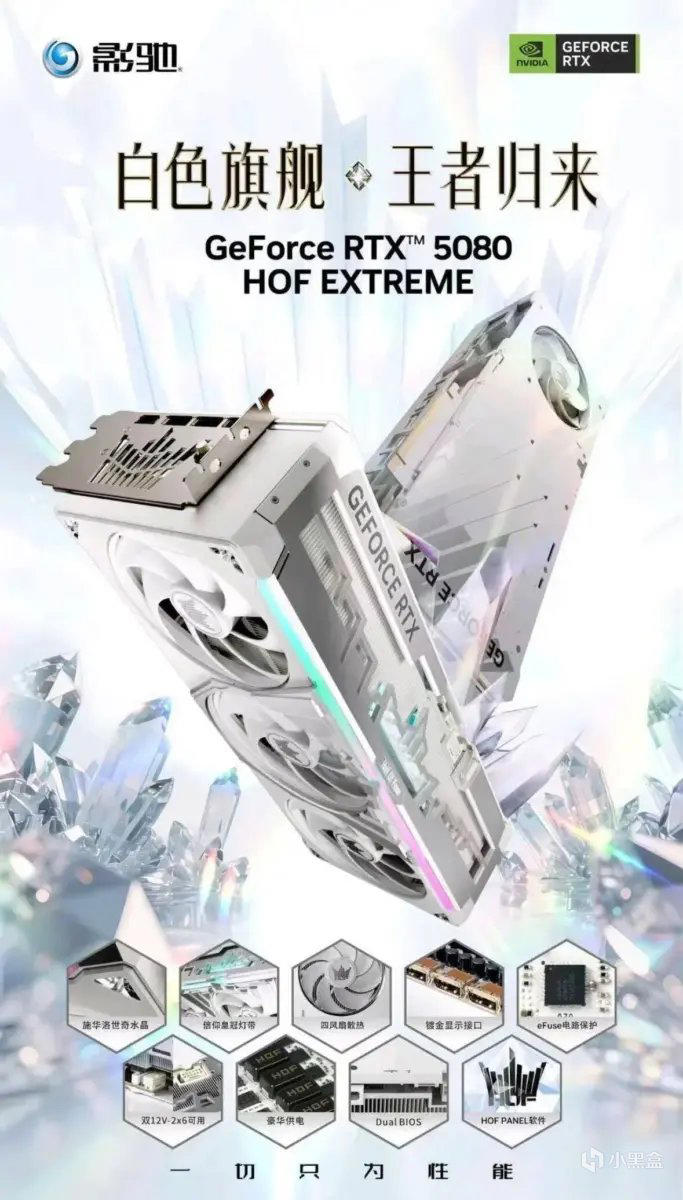 GALAX 水晶显卡 将成为首款配备双 16-pin 供电接口的 RTX 5080