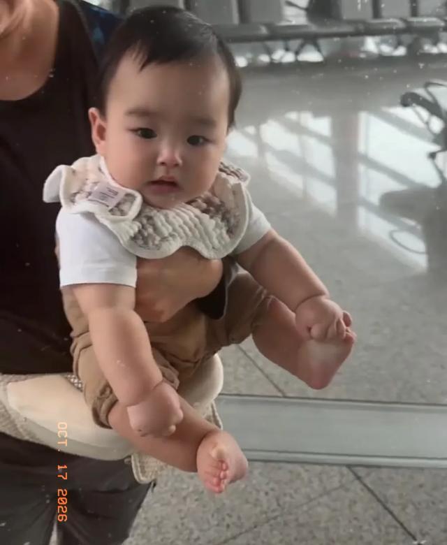 马筱梅带着汪宝陪汪小菲回台北看霖玥，汪宝乖巧可爱，情绪稳定